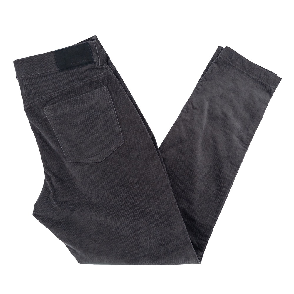 Mizzen+Main Mens 30x30 Leroy Slim Corduroy Pants Charcoal Grey Business Casual